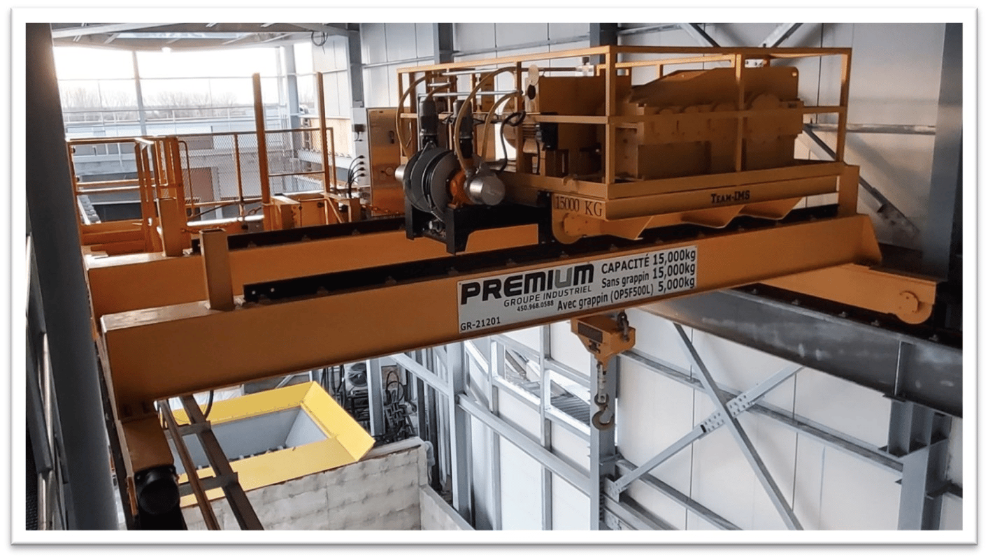 2 ponts roulants de 15 000kg