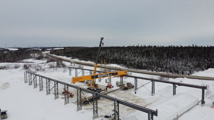 overhead crane in extreme cold 