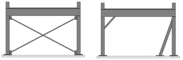 dessin technique de contreventements de structures