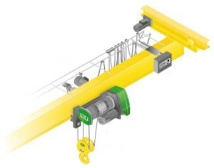 Pont roulant suspendu pour augmenter la hauteur de levage 