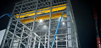 Overhead crane project in a new building