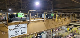 2 hoists on a overhead crane
