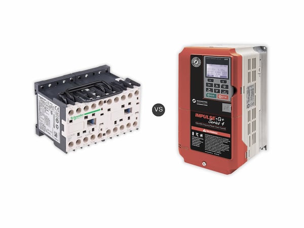a contactor followed by the letters VS followed by a VFD for an overhead crane