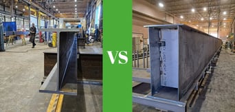 beam next to a box separated by a green VS sign