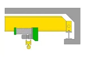 technical drawing of double girder angle connection