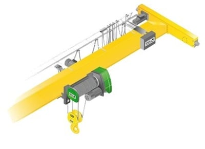dessin d’un pont roulant à caisson