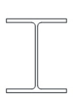 dessin en coupe d’une poutre maîtresse de pont roulant 