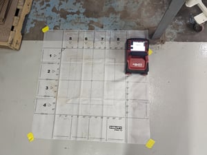 Scanner béton déterminant l'épaisseur de dalle de béton pour structure