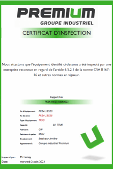 inspection/certification