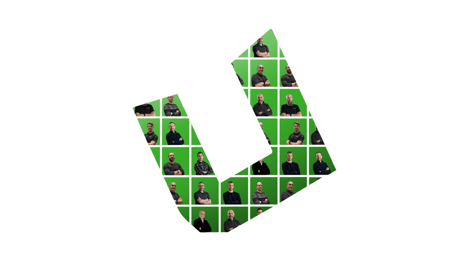 mosaique u-vert avec équipe à l'intérieur