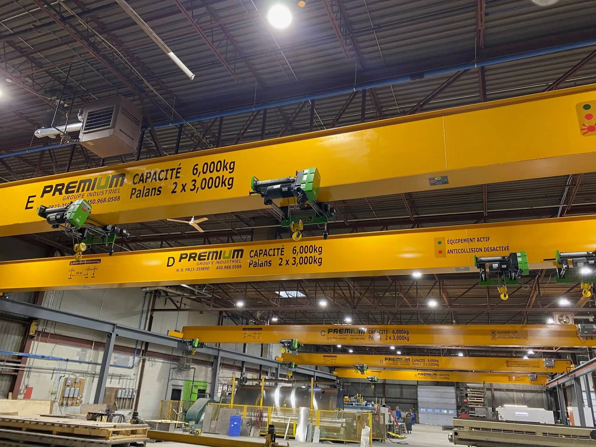 top running overhead cranes