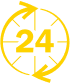 Icône jaune 24h