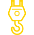 Icône jaune de crochet