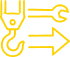Icône jaune d'équipements