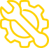 Icône jaune d'outils