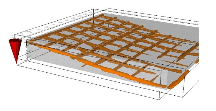 Variation d’imagerie scanner béton pour analyse structurelle